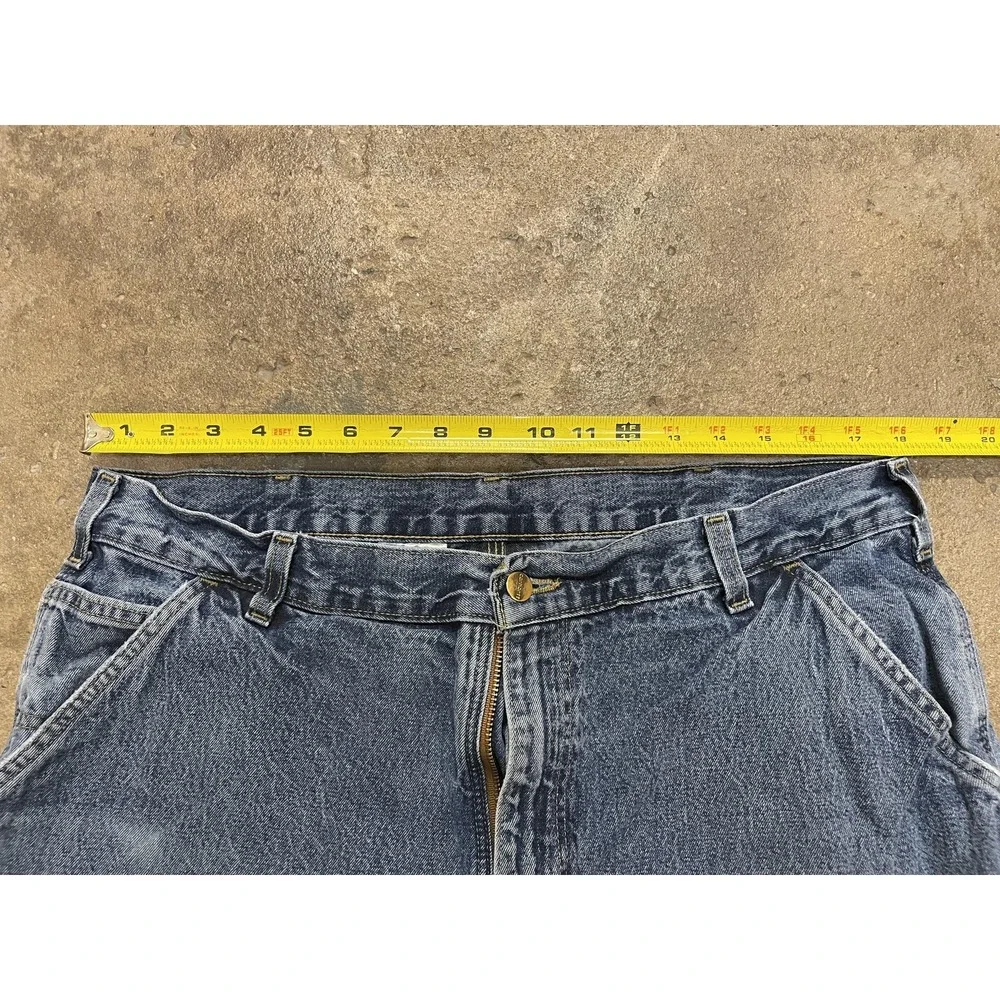 Carhartt B17DPS Jeans Mens 38x30 Stone‎ Wash Blue Relaxed Fit Straight Leg